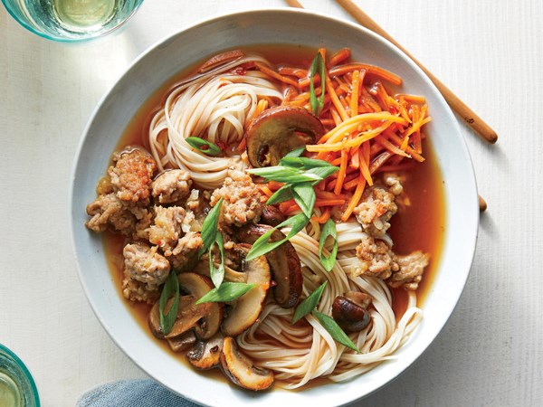 Garlic-miso pork noodle bowl