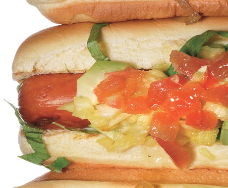 Garlic mojo hot dogs