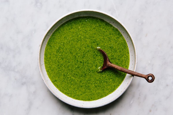 Garlic mustard pesto
