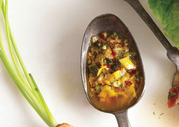 Garlic, oregano, and lemon vinaigrette
