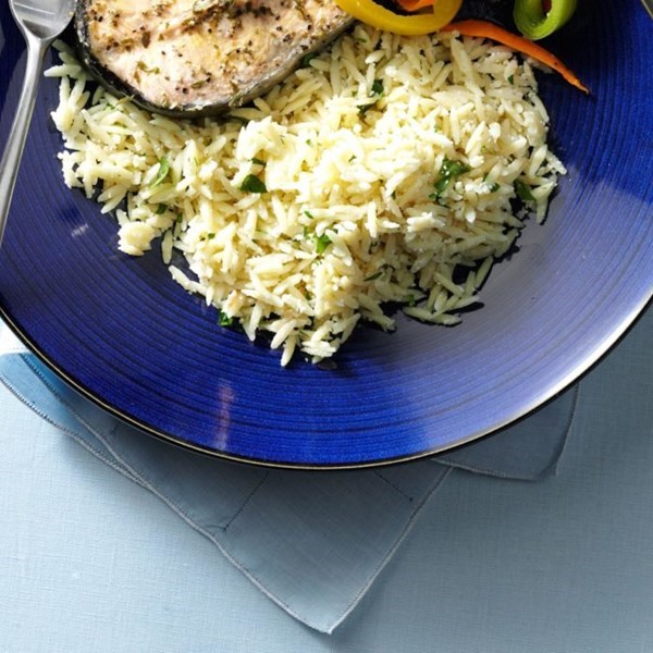 Garlic Parmesan orzo