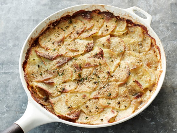 Garlic potato gratin