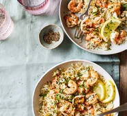 Garlic prawn rice