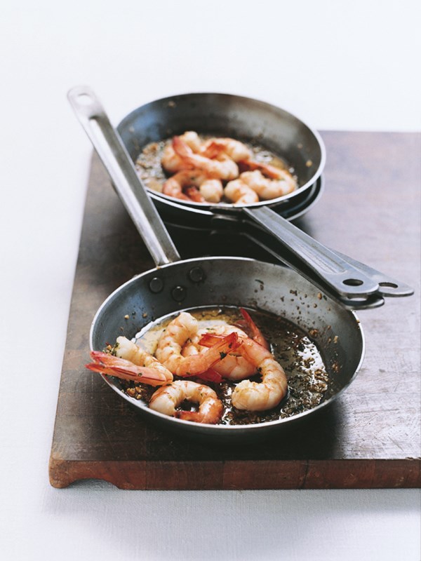 Garlic prawns