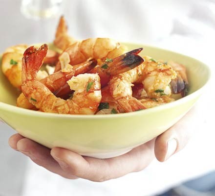 Garlic prawns with sherry