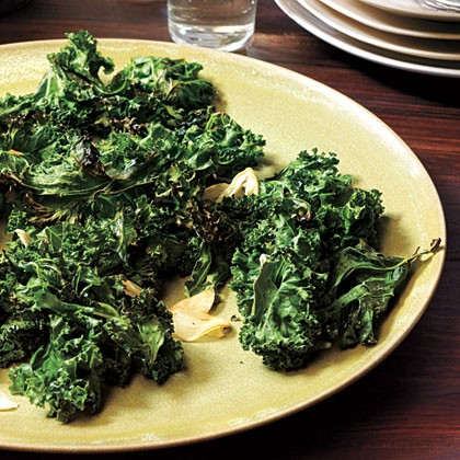 Garlic-roasted kale