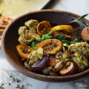 Garlic roasted vegetables