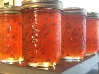 Garlic rosemary crab apple jelly
