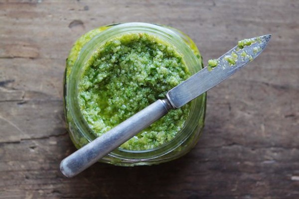 Garlic scape pesto