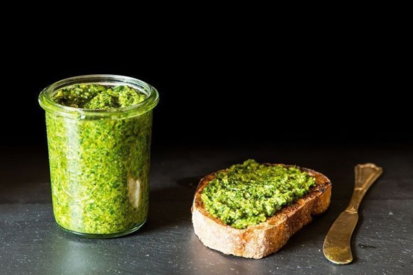 Garlic scape pesto