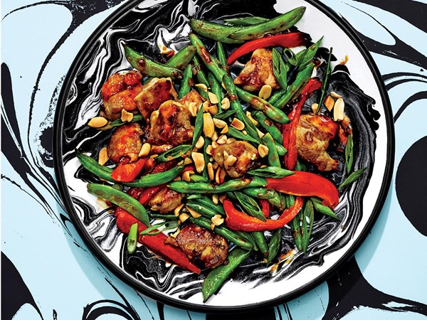 Garlic-soy chicken stir-fry
