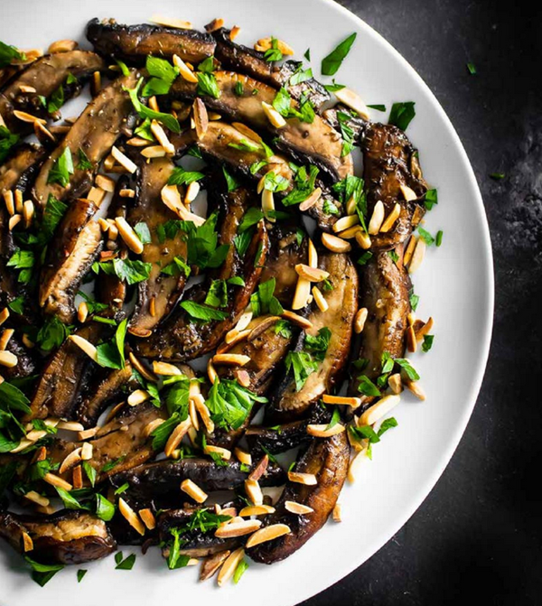 Garlic-thyme butter portobello mushrooms