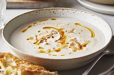Garlicky almond soup