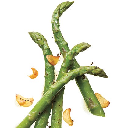 Garlicky asparagus