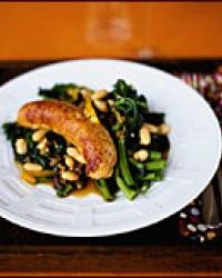 Garlicky broccoli rabe with sausage and peppers