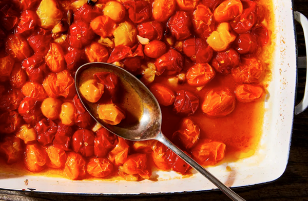 Garlicky, buttery roasted tomatoes