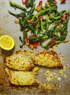Garlicky cheese on toast with chilli-spiked broccoli