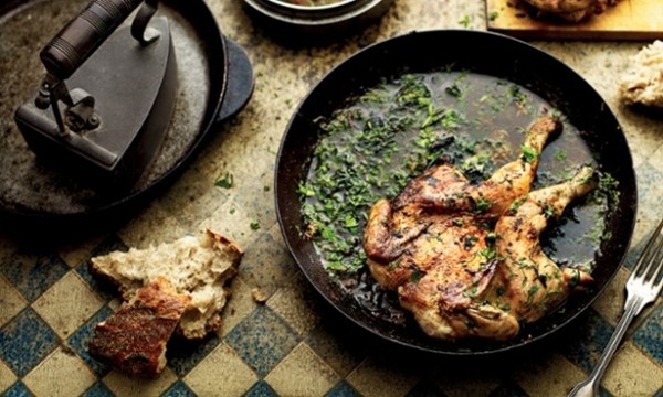 Garlicky Georgian poussins