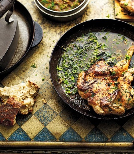 Garlicky Georgian poussins