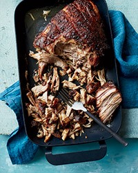Garlicky roast pork shoulder