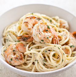 Garlicky shrimp pasta with tarragon