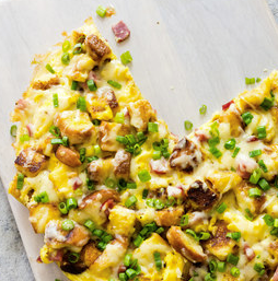Garlicky skillet strata