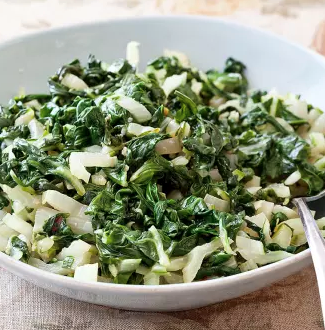 Garlicky Swiss chard