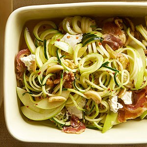 Garlicky zucchini noodles