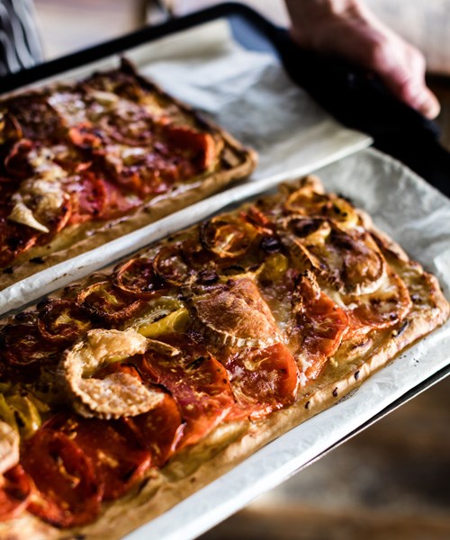 Gascon tomato and Dijon tart