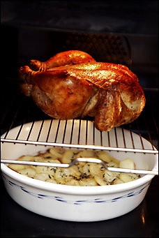 Gastronomer roast chicken and potatoes