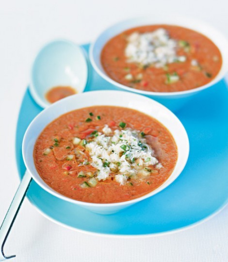 Gazpacho with crab meat