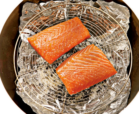 Gently smoked salmon