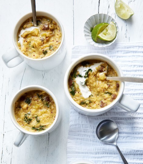 Gently spiced dhal with coconut cream