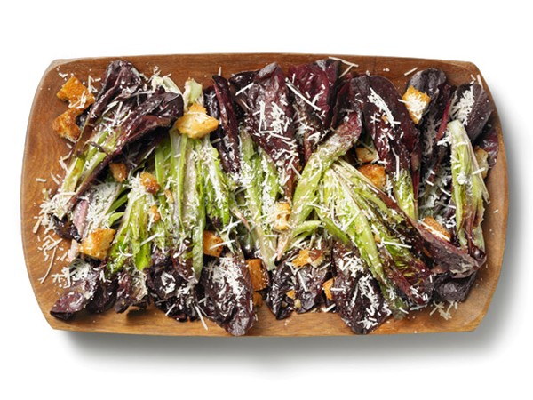 Geoffrey Zakarian's Caesar salad with red romaine