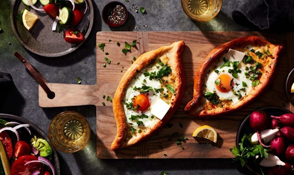 Georgian cheese bread (Khachapuri)