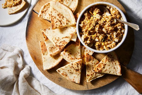 Georgian egg salad with walnuts and sage (Aselila)