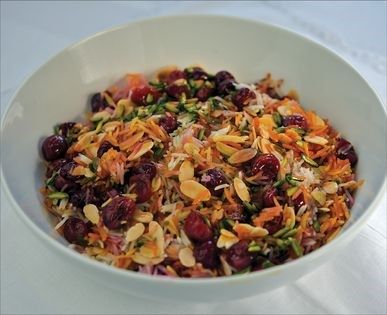 Georgian pilaf with tart cherries