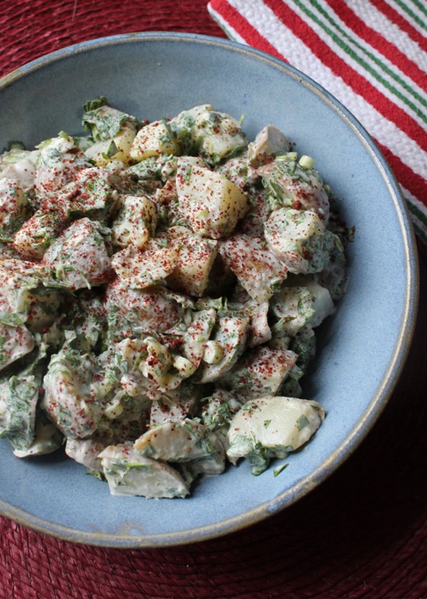 Georgian potato salad (Kartopilis salati)