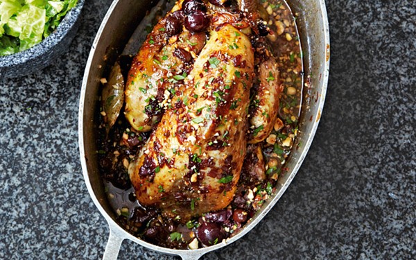 Georgian-style guinea fowl with grapes