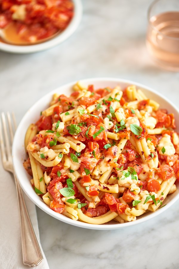 Geraldine's mellow tomato sauce with Brie