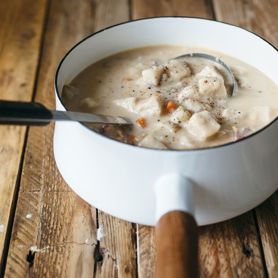 German chicken soup with dumplings