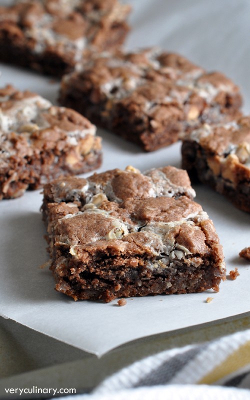 German chocolate butterscotch gooey bars