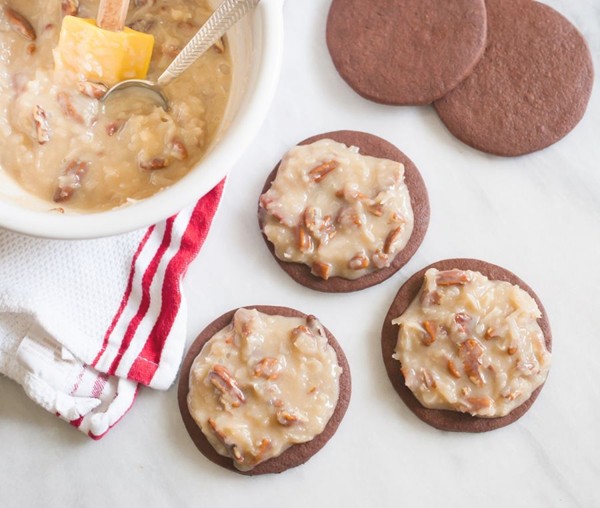 German chocolate cookies