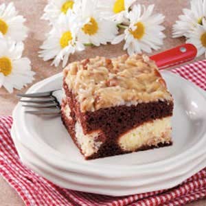 German chocolate cream cheese cake