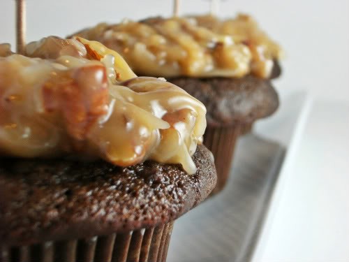 German chocolate cupcakes