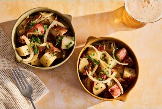 German potato salad (Kartoffelsalat) [James Beard]