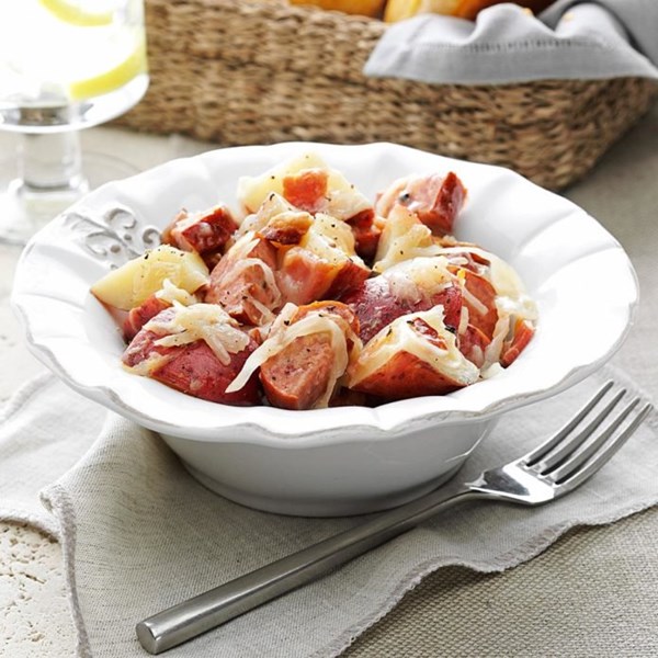 German potato salad with sausage