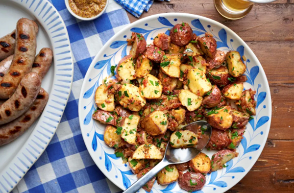 German roasted potato salad
