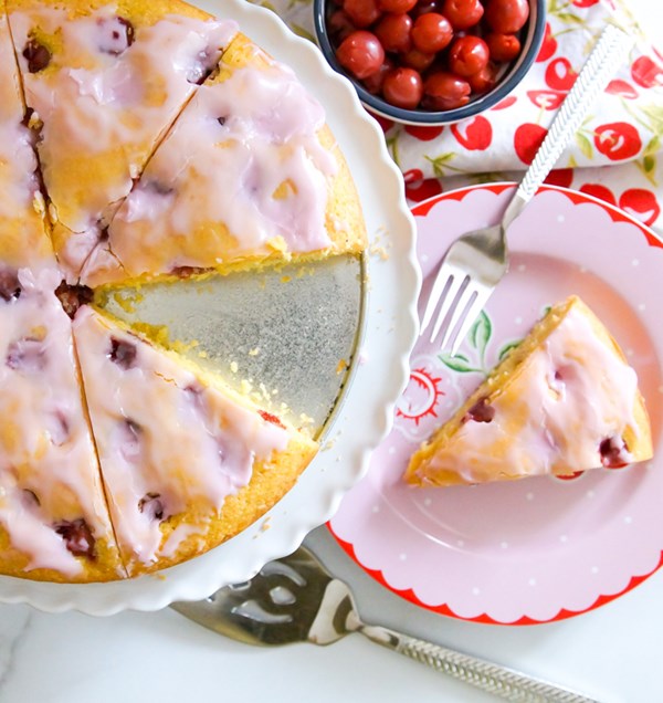 German sour cherry cake