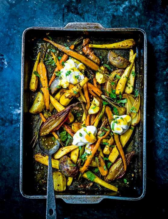 Ghee-roasted spiced roots